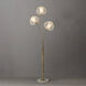 Bloom 72 inch 9 watt Weathered Brass Floor Lamp Portable Light