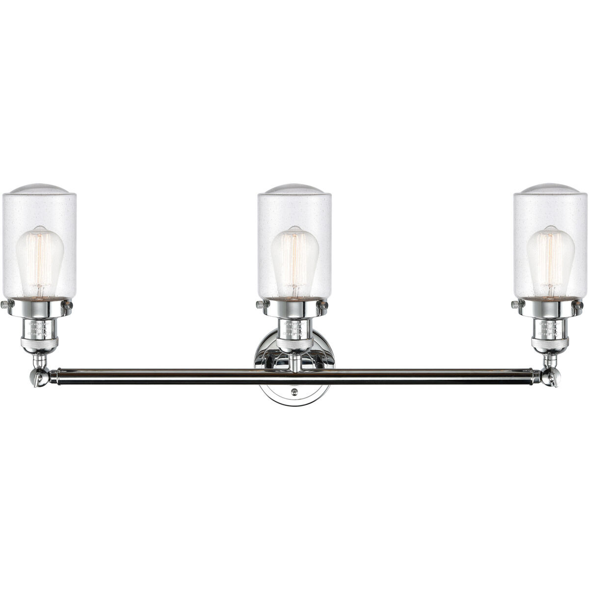 Franklin Restoration Dover LED 31 inch Polished Chrome Bath Vanity Light Wall Light in Seedy Glass, Franklin Restoration
