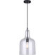 Keeva 1 Light 10 inch Matte Black Pendant Ceiling Light