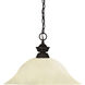 Pendant Lights 1 Light 16 inch Bronze Pendant Ceiling Light in 5, Golden Mottle Glass