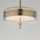 Voto LED 12 inch Natural Aged Brass Single Pendant Ceiling Light in Clear
