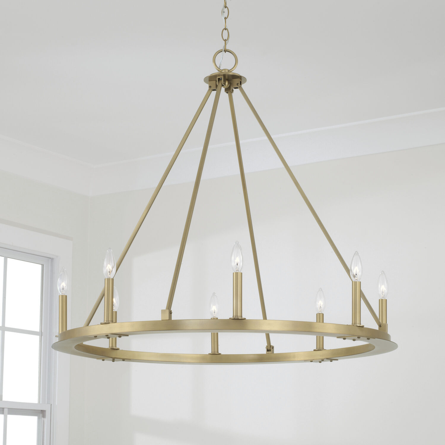 Pearson 8 Light 36 inch Aged Brass Chandelier Ceiling Light