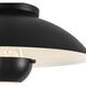 Umbra 1 Light 14 inch Black Semi-Flush Mount Ceiling Light in Steel Shade