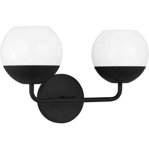 Alvin 2 Light 16.5 inch Midnight Black Bath Vanity Wall Light