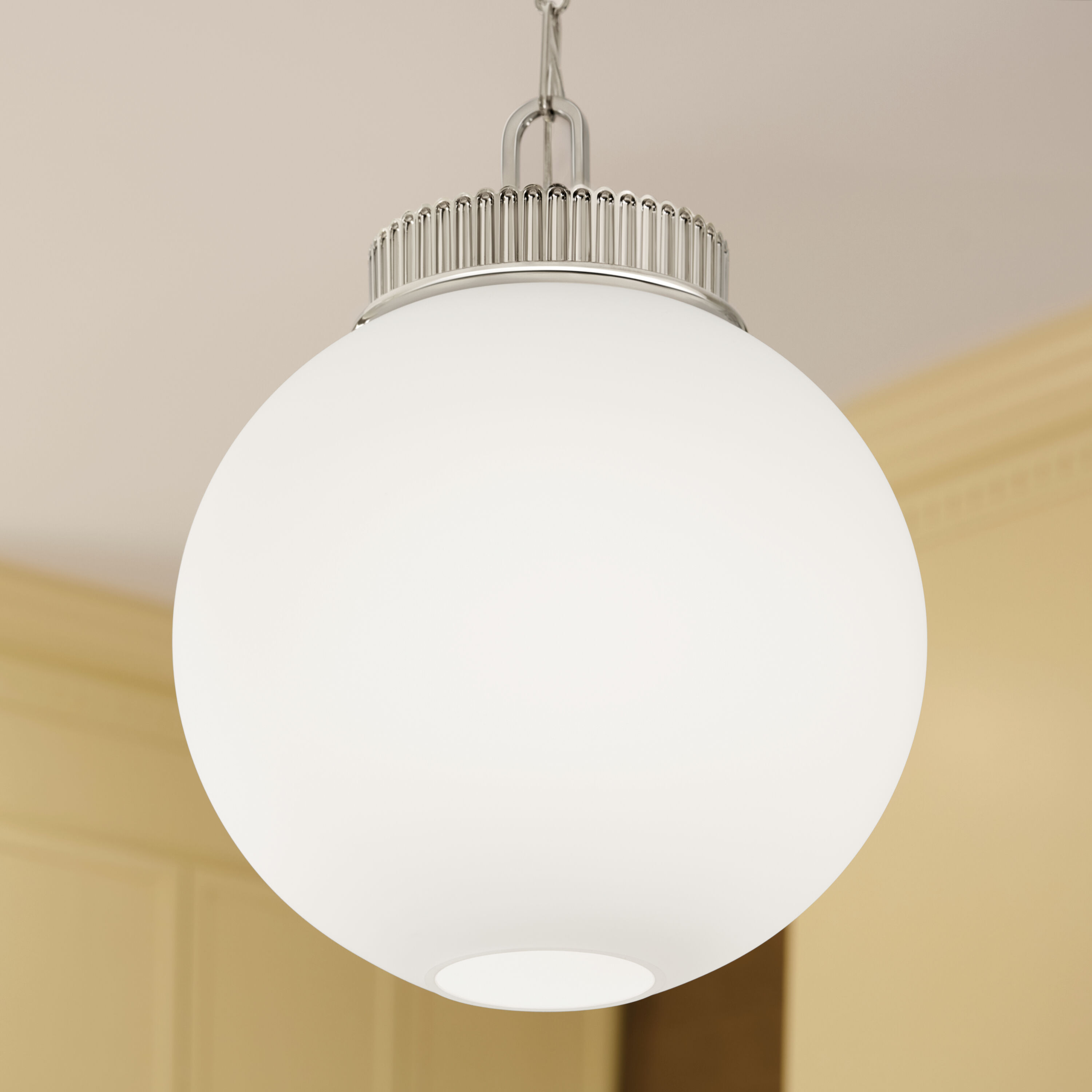 Andorra 1 Light Polished Nickel Pendant Ceiling Light