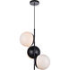 Eclipse 3 Light 18 inch Black Pendant Ceiling Light