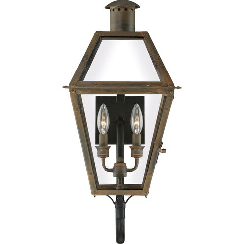 Rue De Royal 2 Light 24 inch Industrial Bronze Outdoor Wall Lantern