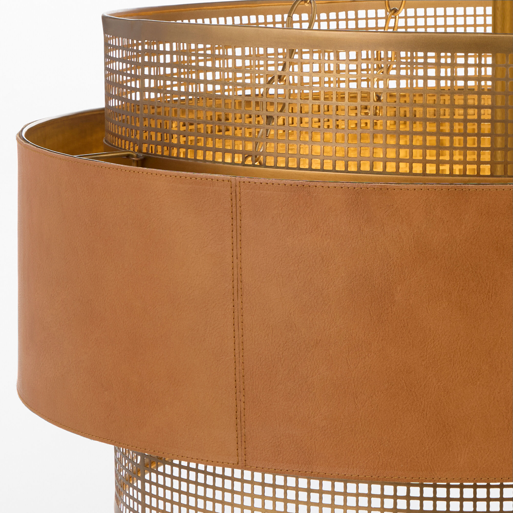 Newcomb 6 Light 31.75 inch Aged Brass and Brown Chandelier Ceiling Light