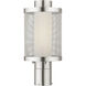 Nottingham 1 Light 15 inch Brushed Nickel Outdoor Post Top Lantern