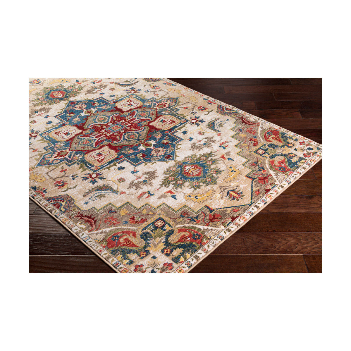 Hannibal 94 X 30 inch Navy/White/Khaki/Camel/Burnt Orange/Dark Red/Olive Rugs, Runner