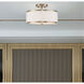 Park Ridge 2 Light 13 inch Antique Brass Semi-Flush Mount Ceiling Light
