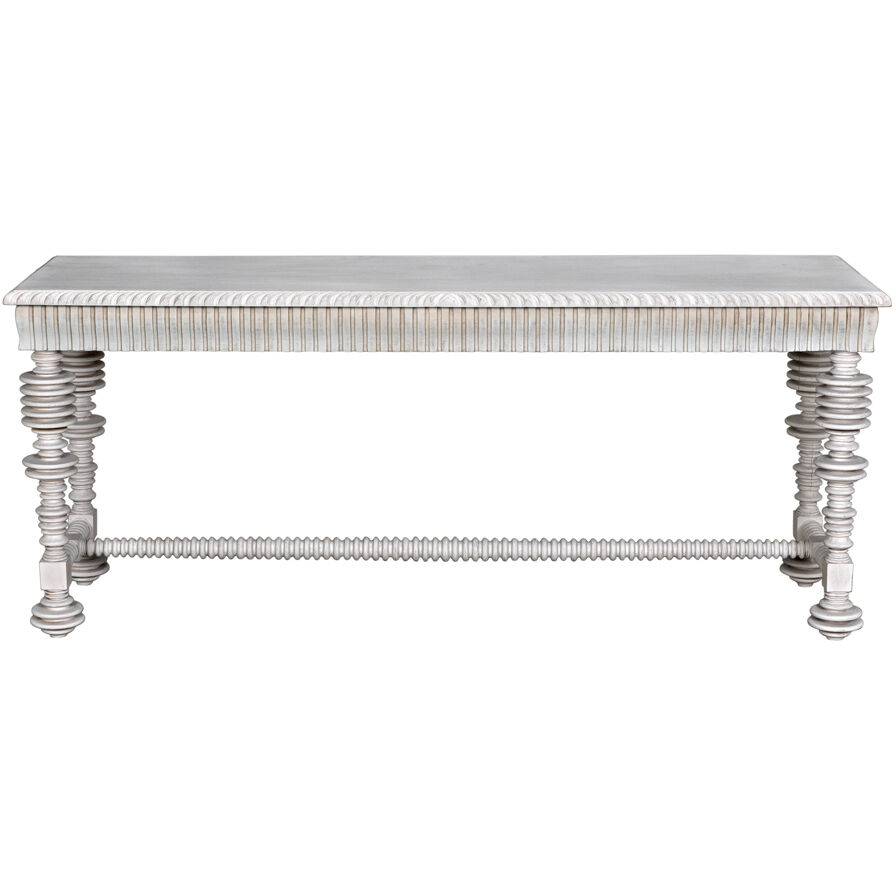 Portuguese 72.5 X 20.5 inch White Wash Console