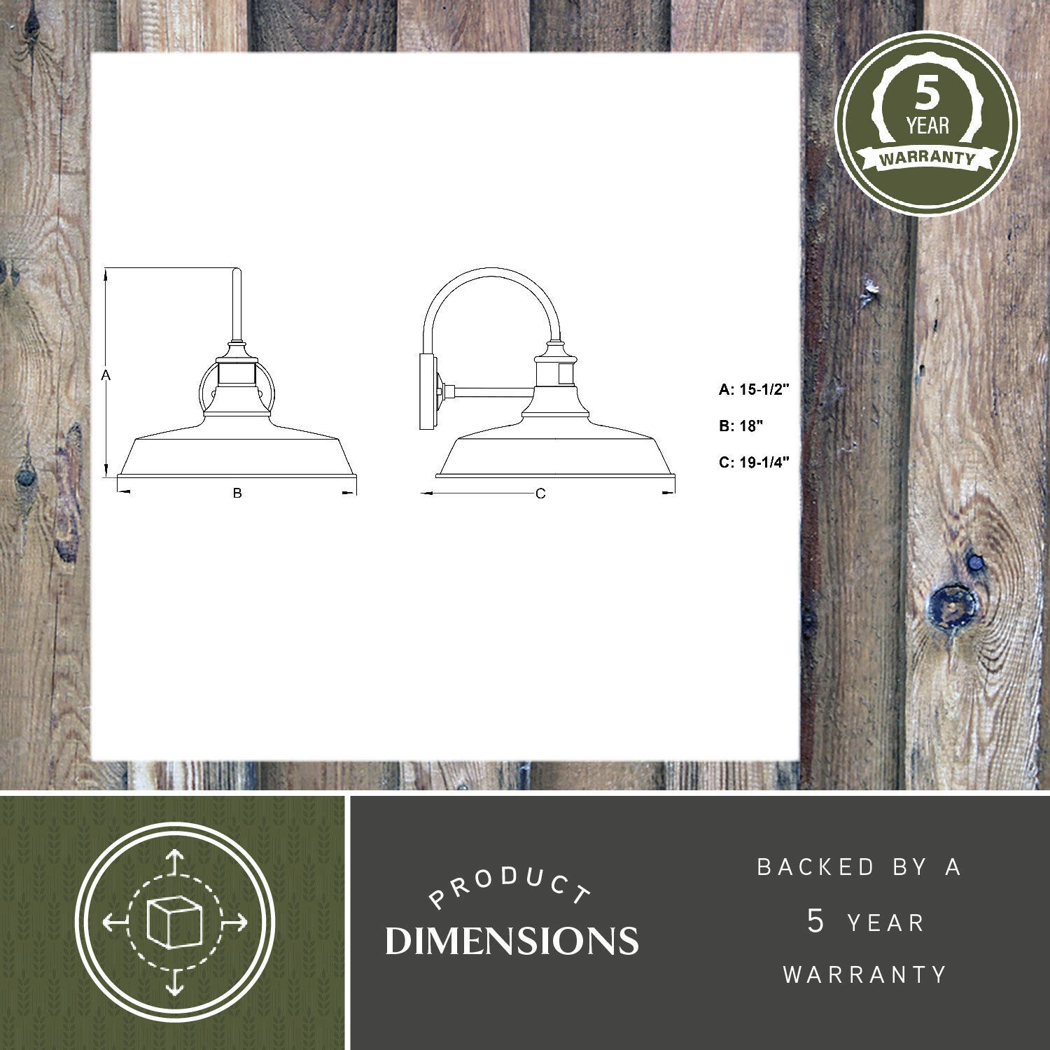 Dorado Dark Bronze and Light Gold Outdoor Motion Sensor