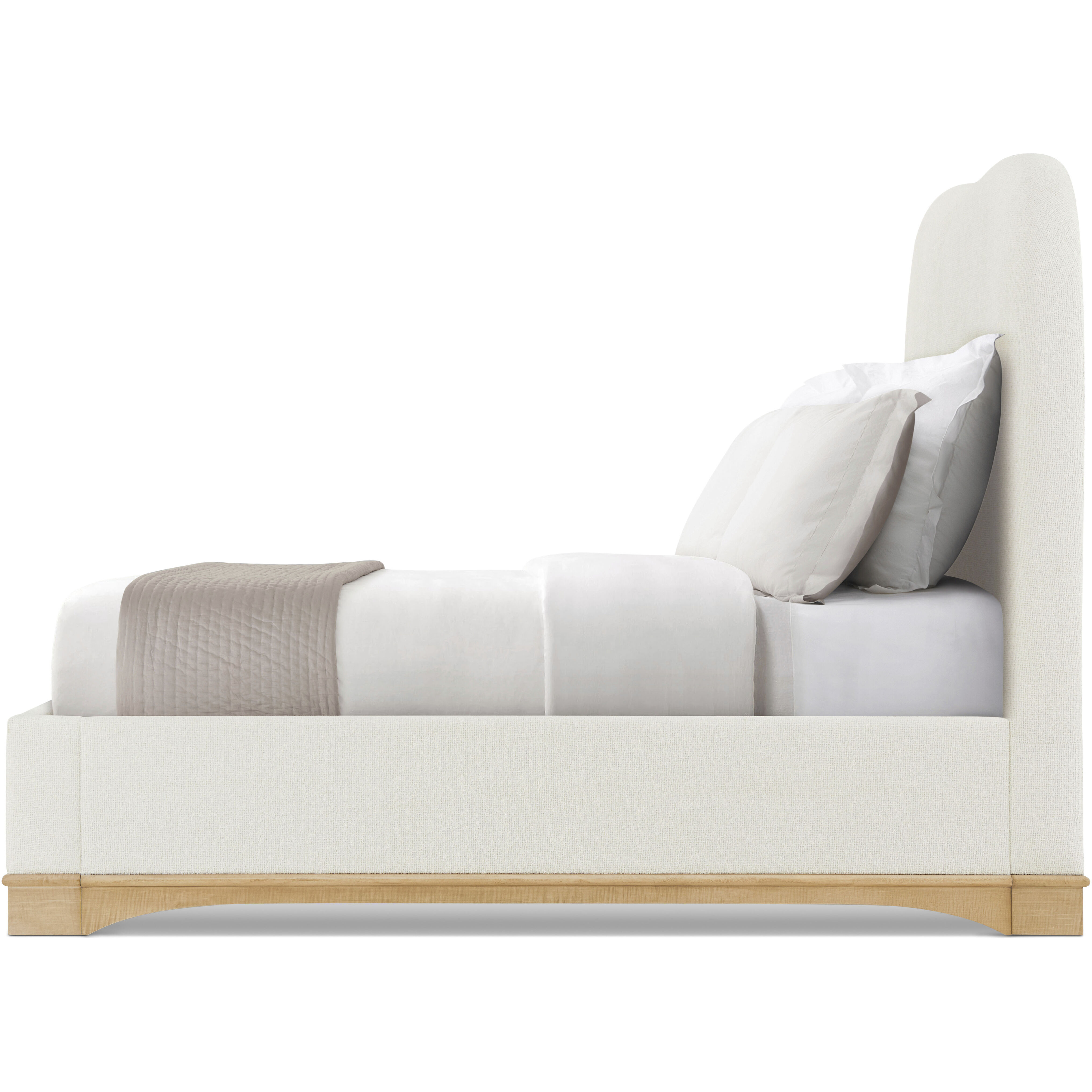 Origins Sesame US King Bed, Wooden, Upholstered