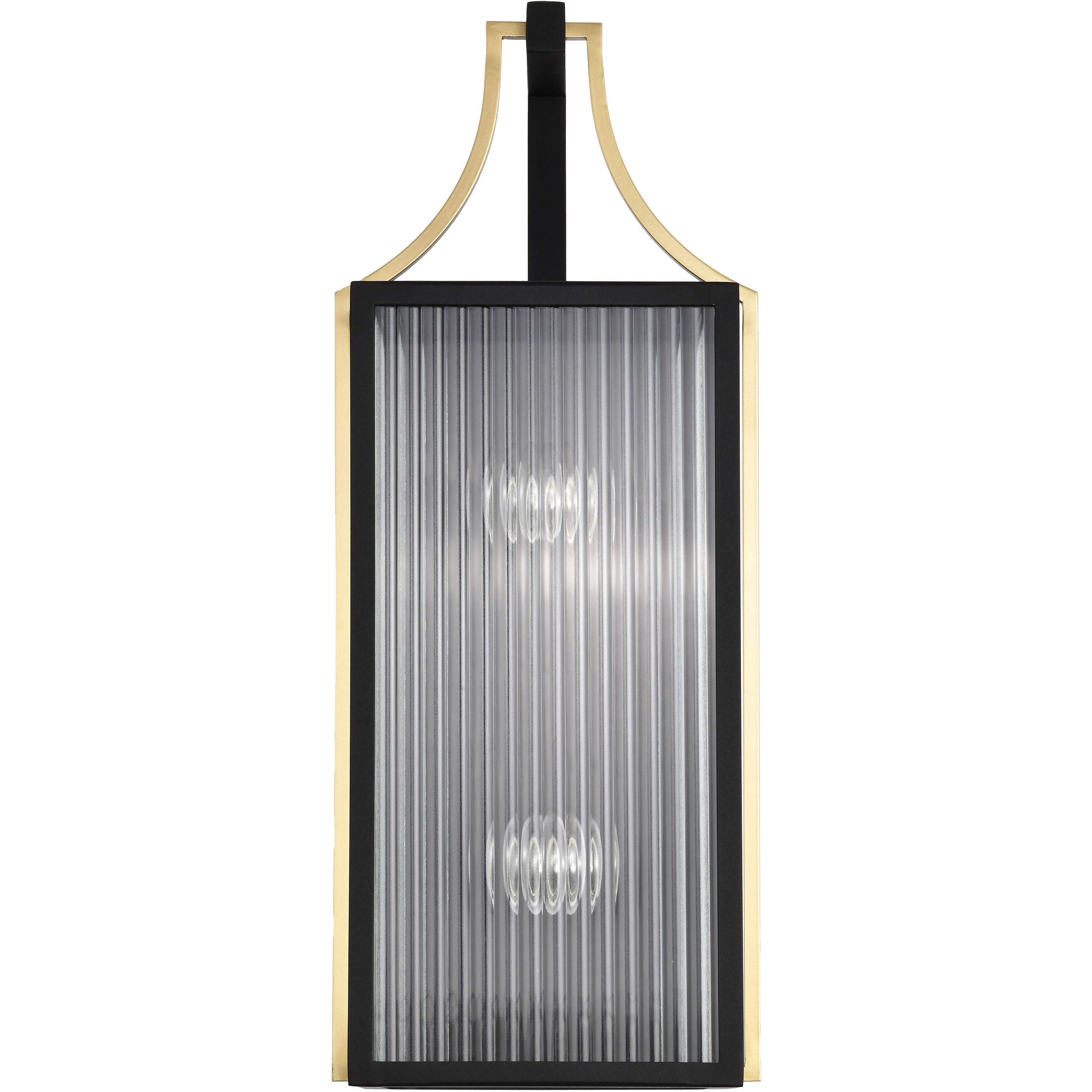 Holden 21.75 inch Black and Gold Outdoor Wall Light