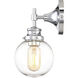 Industrial 1 Light 5.13 inch Chrome Wall Sconce Wall Light