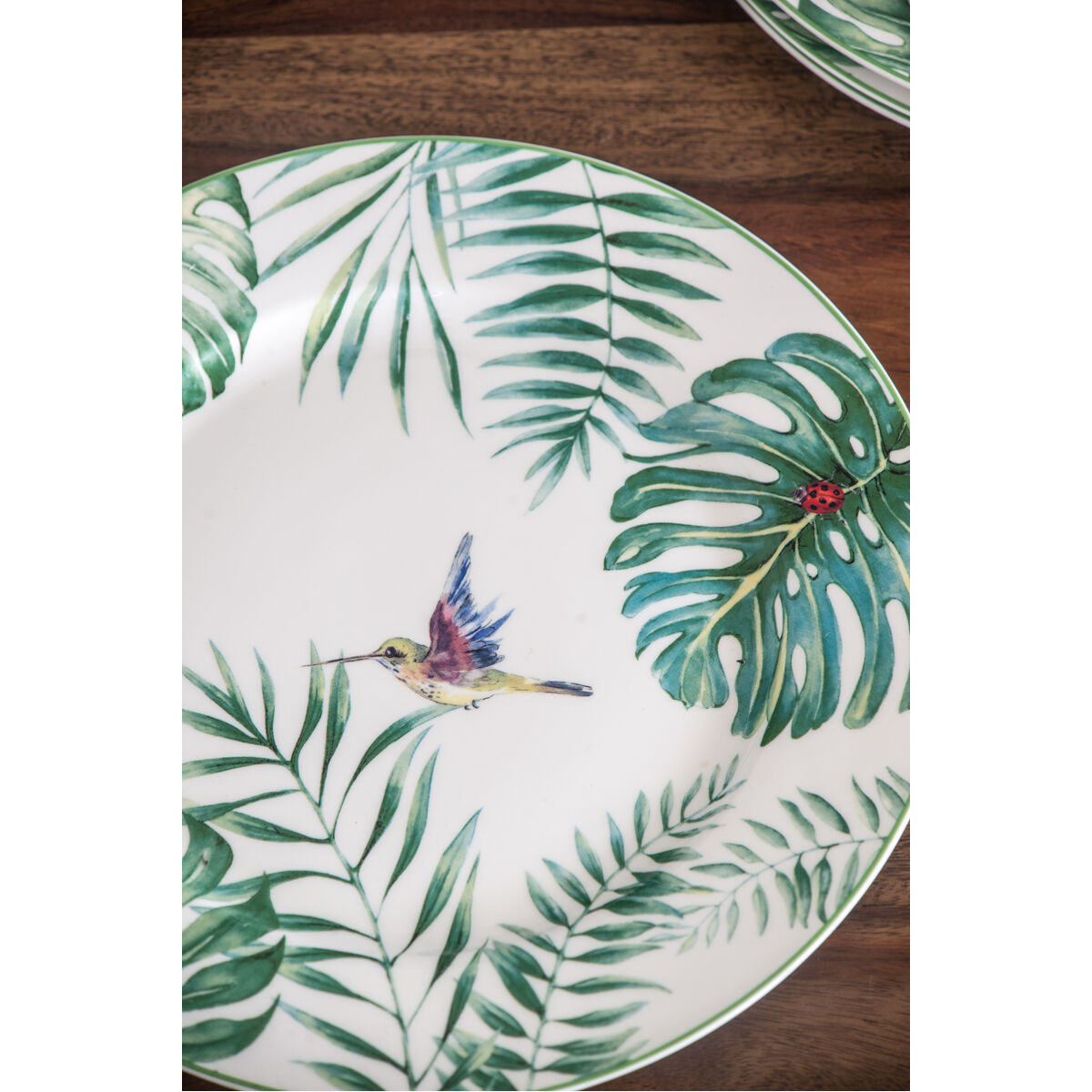Botanical Green Dinner Plate