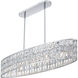Gibson 5 Light 42 inch Polished Chrome Linear Chandelier Ceiling Light, Medium