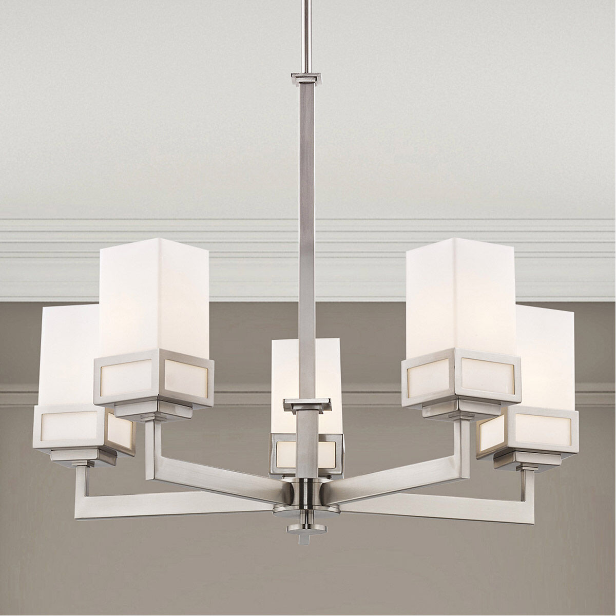 Harding 5 Light 25 inch Brushed Nickel Chandelier Ceiling Light
