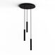 Combi LED 18 inch Matte Black Pendant Ceiling Light, Suspension / Flush Mount 2-in-1