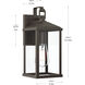 Cantley 1 Light 13.25 inch Antique Bronze Outdoor Wall Lantern
