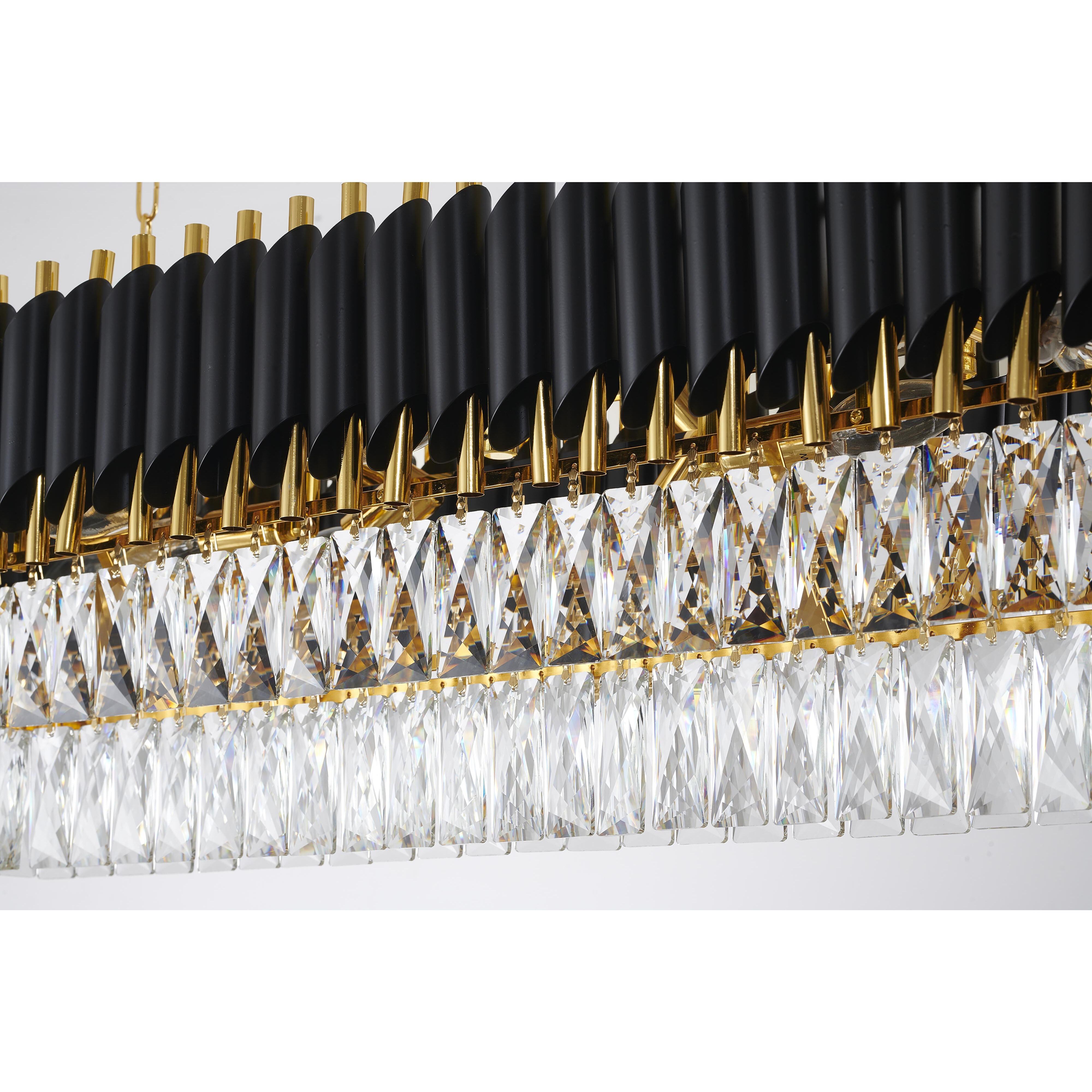 Canada LED 12 inch Black and Gold Chandelier Ceiling Light