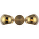 Alora Mood Willow 2 Light 16.75 inch Brushed Gold Bath Vanity Light Wall Light in Copper