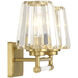 Garnet 2 Light 16 inch Warm Brass Bathroom Vanity Light Wall Light
