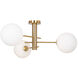 Aurelia LED 31.5 inch Brass Semi-Flush Mount Ceiling Light