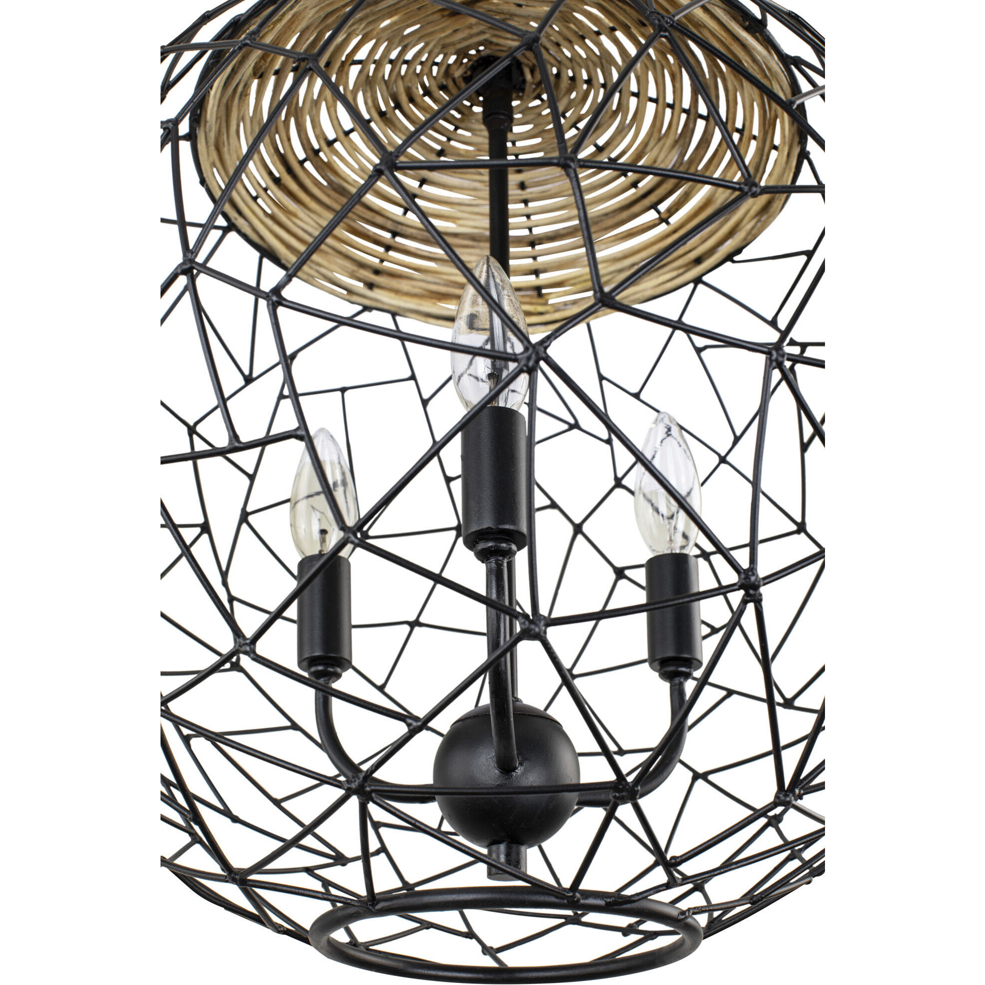 Cayman 3 Light 18 inch Black Pendant Ceiling Light