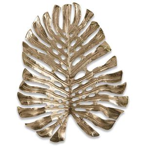 Gilded Palm Leaf Sculpture II Wall Sculpture