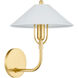 Mariel 1 Light 9.75 inch Aged Brass/Soft White Wall Sconce Wall Light in Aged Brass and Soft White