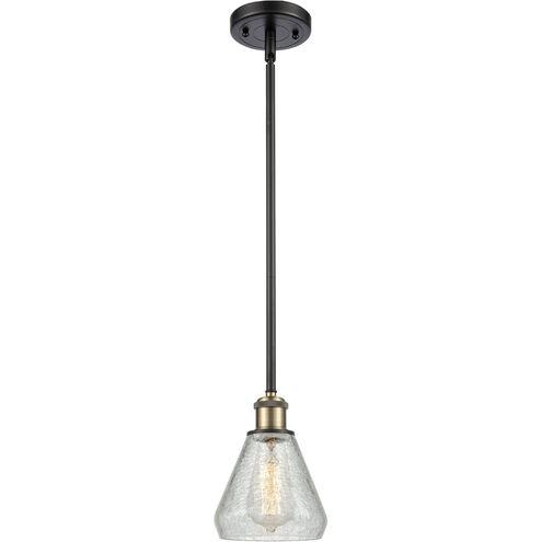 Ballston Conesus 1 Light 6 inch Black Antique Brass Pendant Ceiling Light, Ballston