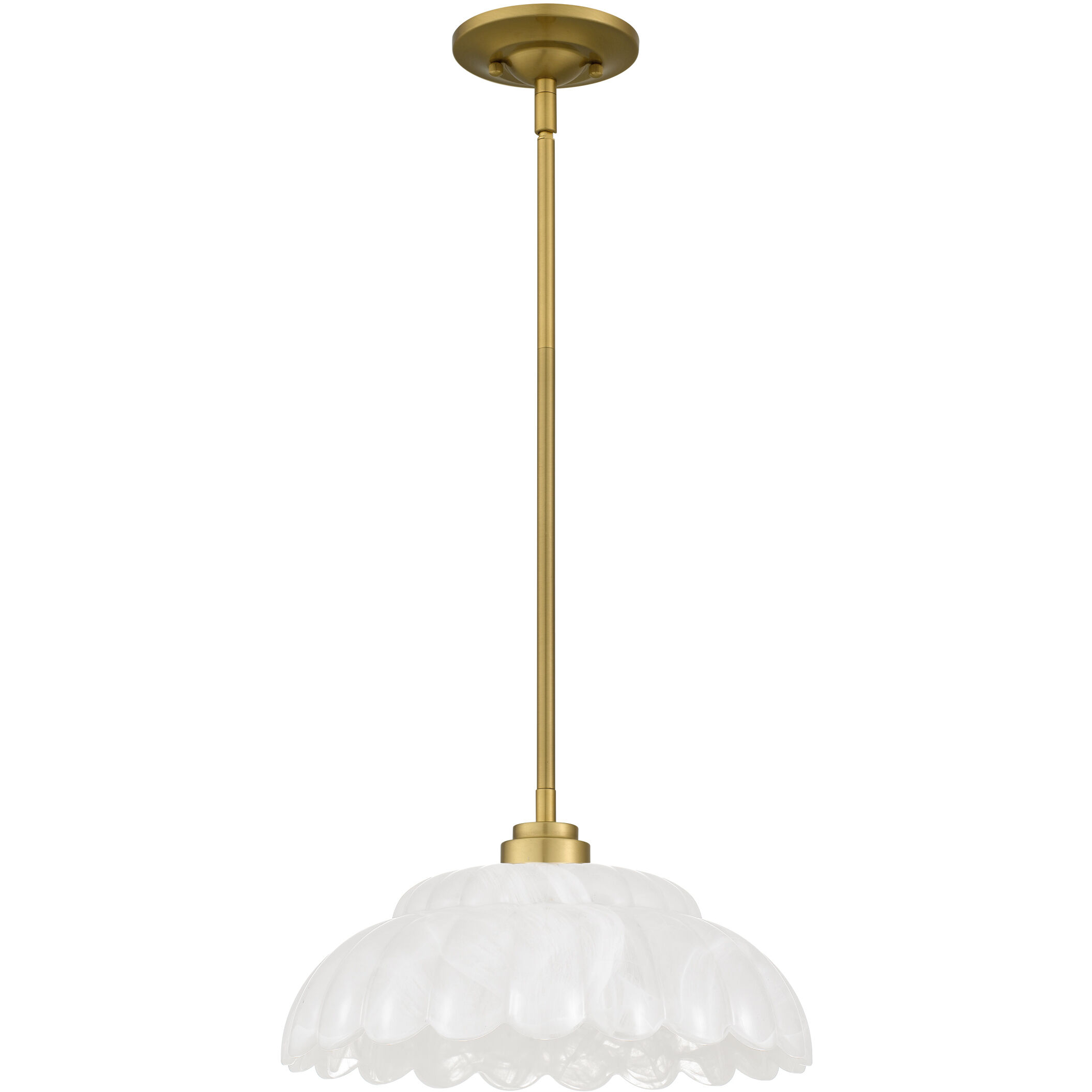Whitecap 1 Light 14 inch Brushed Gold Pendant Ceiling Light