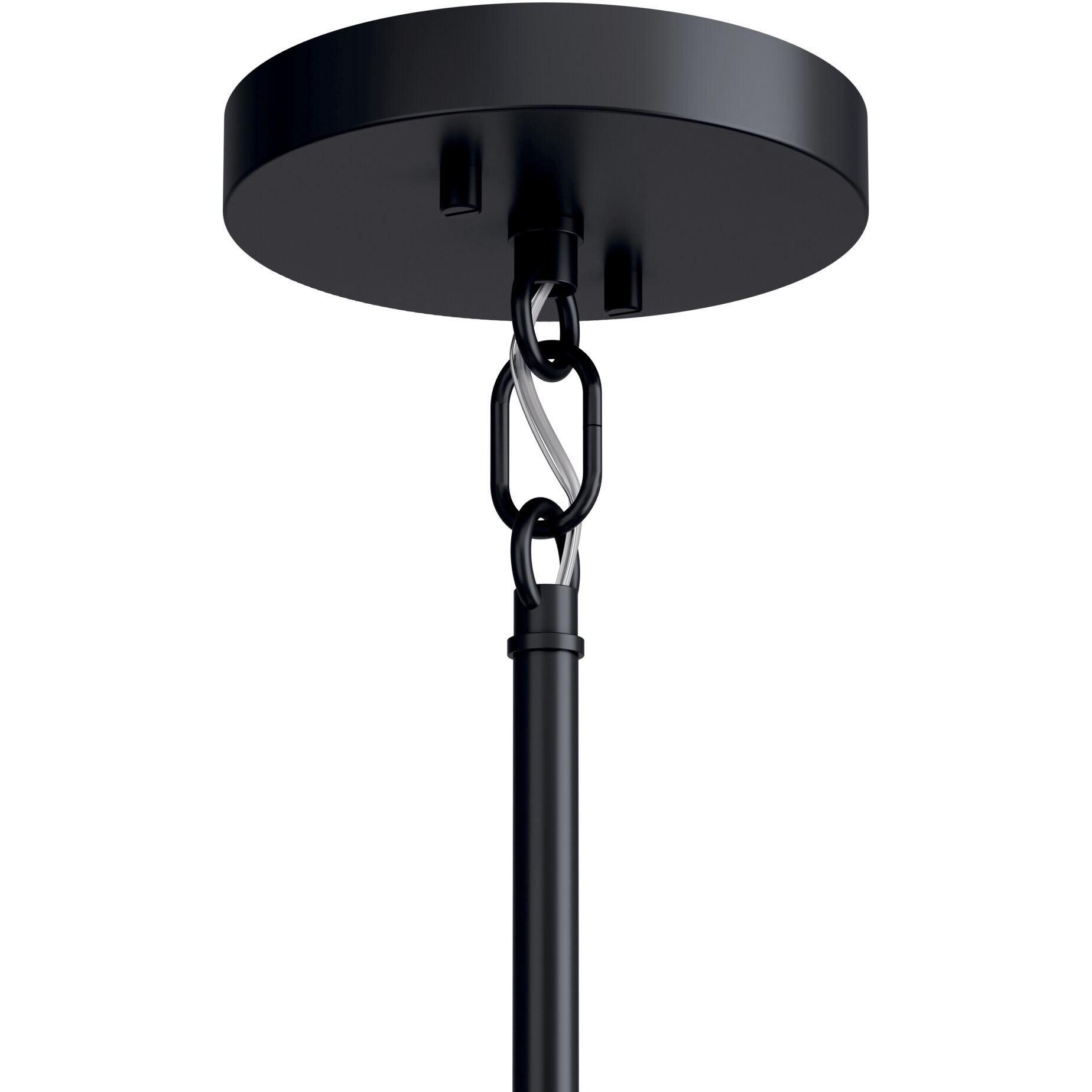 Madden 4 Light Black Chandelier/Semi Flush Ceiling Light
