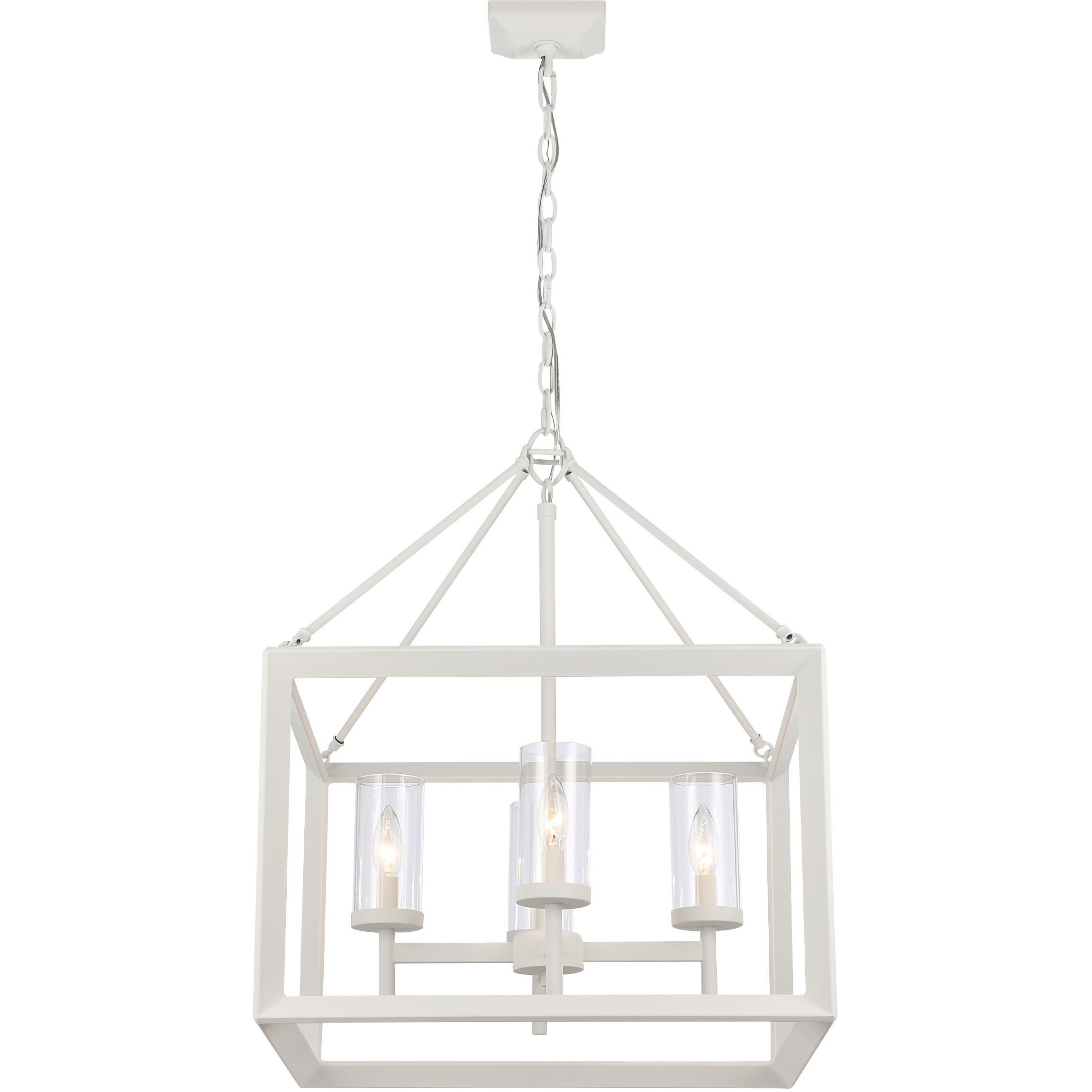 Smyth 4 Light 21 inch Natural White Chandelier Ceiling Light in Clear Glass