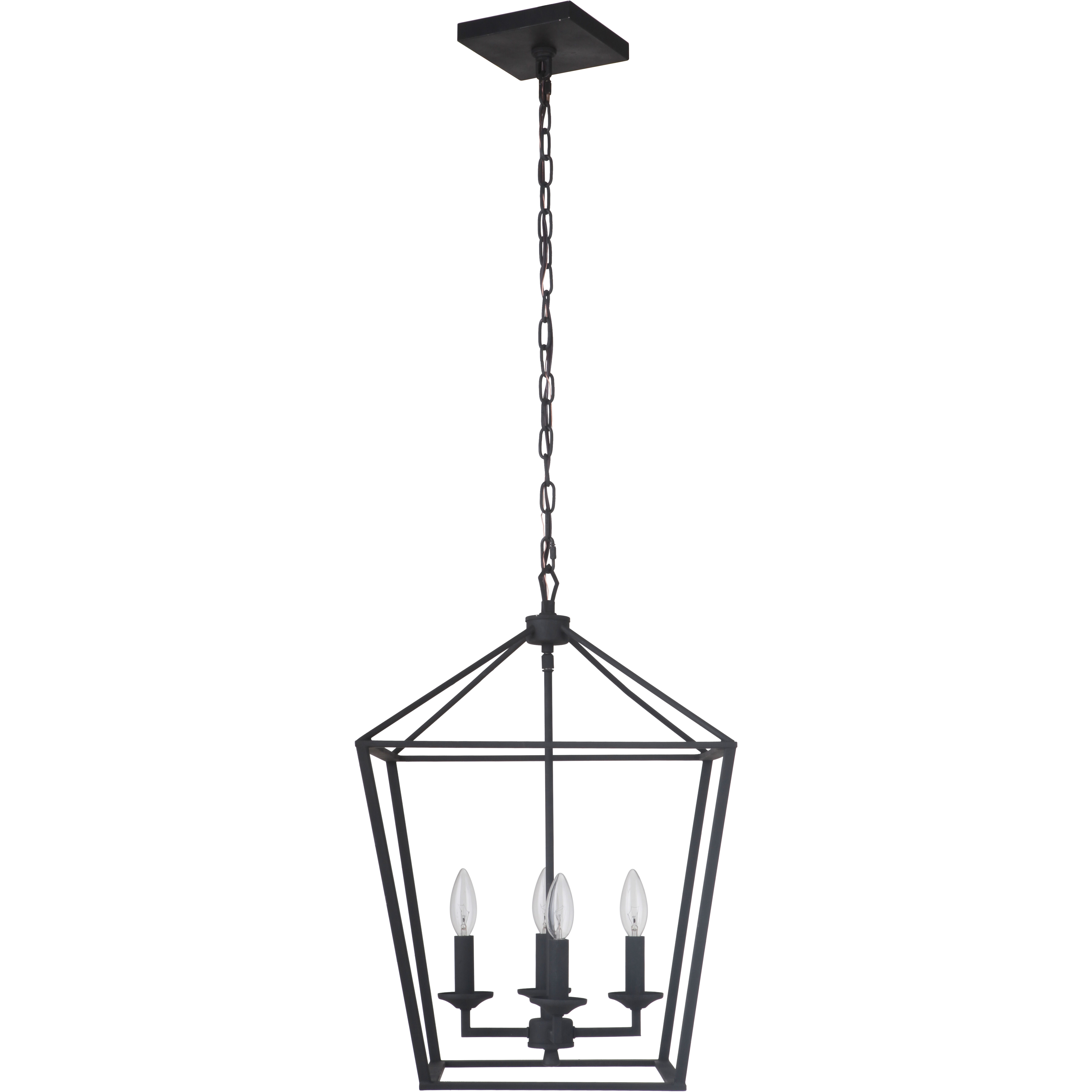 Neighborhood Flynt 4 Light 16 inch Flat Black Foyer Light Ceiling Light, Neighborhood Collection