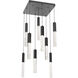 Axis LED 24 inch Matte Black Chandelier Ceiling Light in 2700K LED, Multi-Port