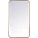 Evermore 36 X 20 inch Brass Mirror