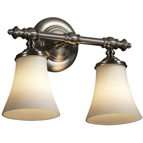 Fusion LED 14.25 inch Brushed Nickel Bath Bar Wall Light in 1400 Lm LED, Opal Fusion, Tradition