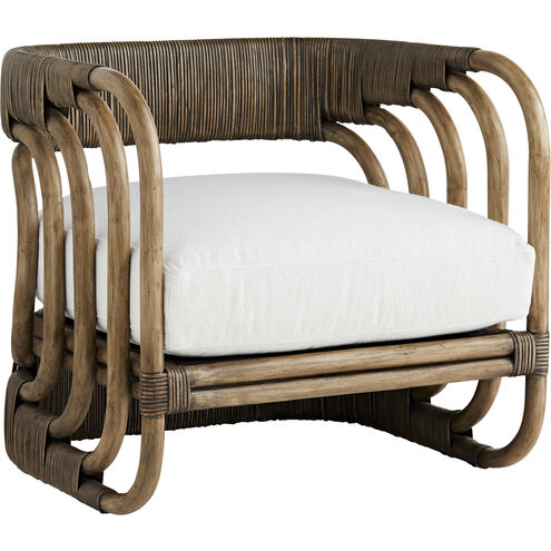 Hamza Pearl and Palm Gray Chair