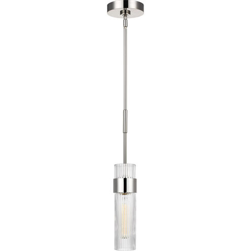 C&M by Chapman & Myers Geneva 1 Light 5 inch Polished Nickel Mini-Pendant Ceiling Light