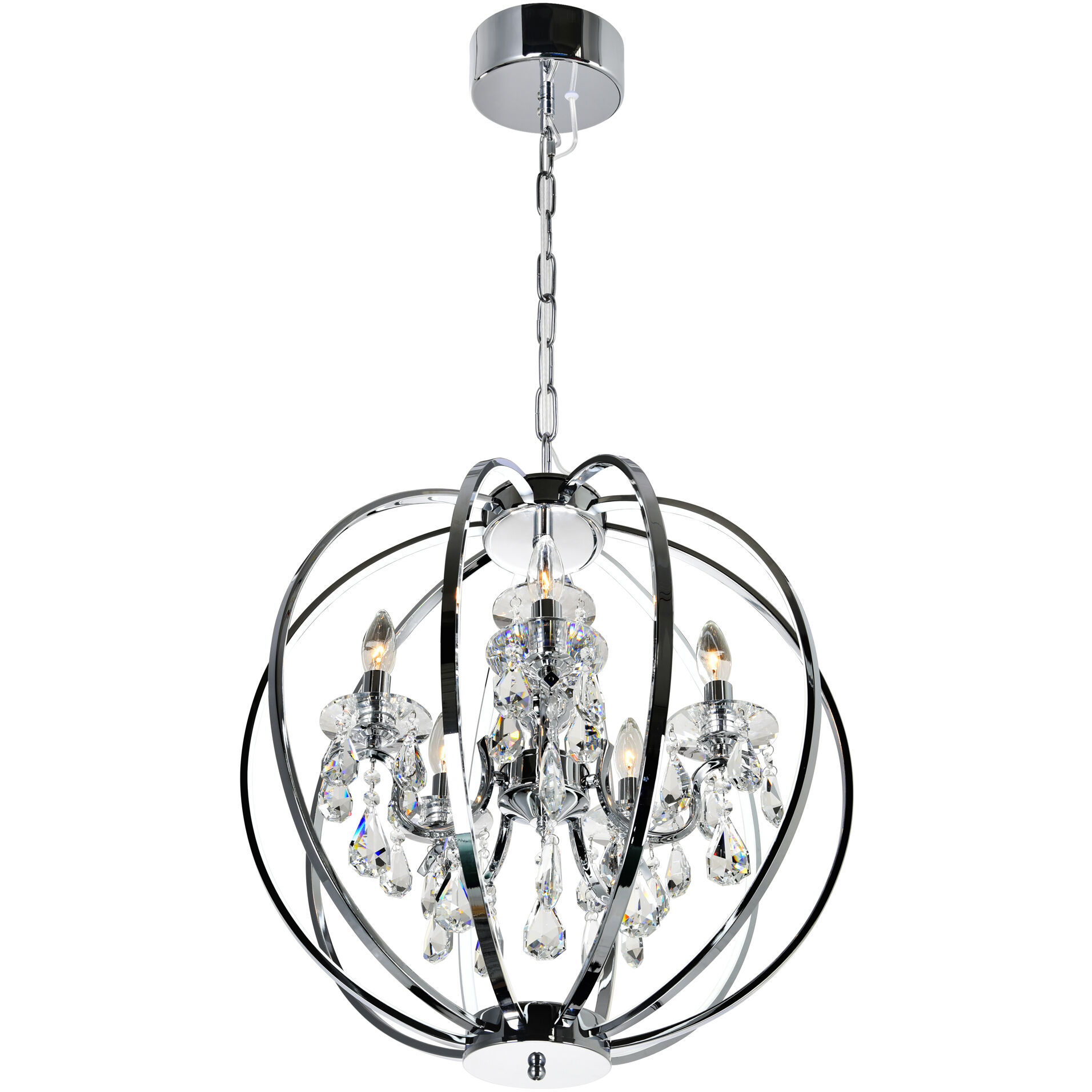 Abia LED 22 inch Chrome Up Chandelier Ceiling Light
