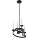 Monteray 4 Light 14 inch Black with Satin Nickel Pendant Ceiling Light