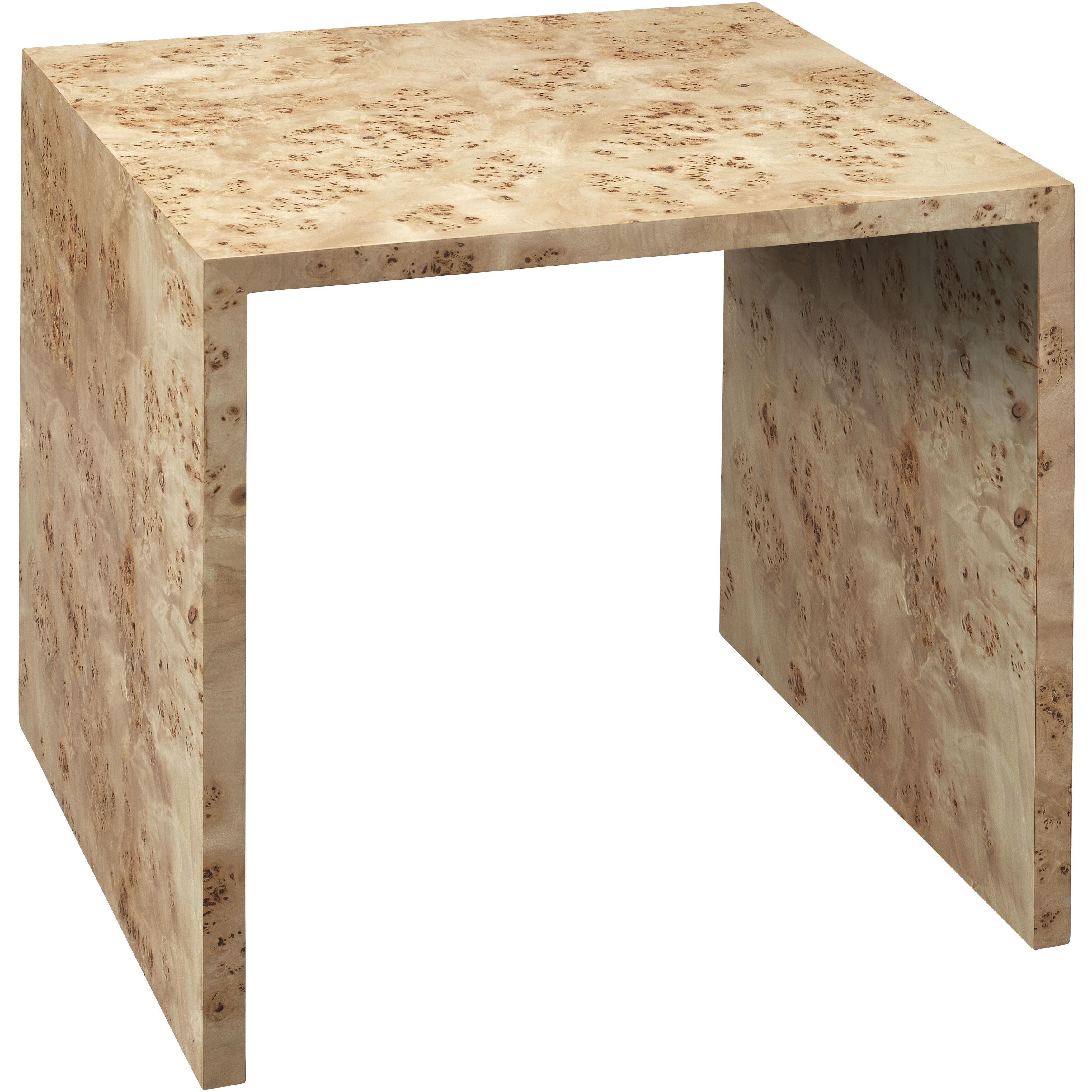 Bedford Nesting Tables in Natural Burl Wood, Set of 2