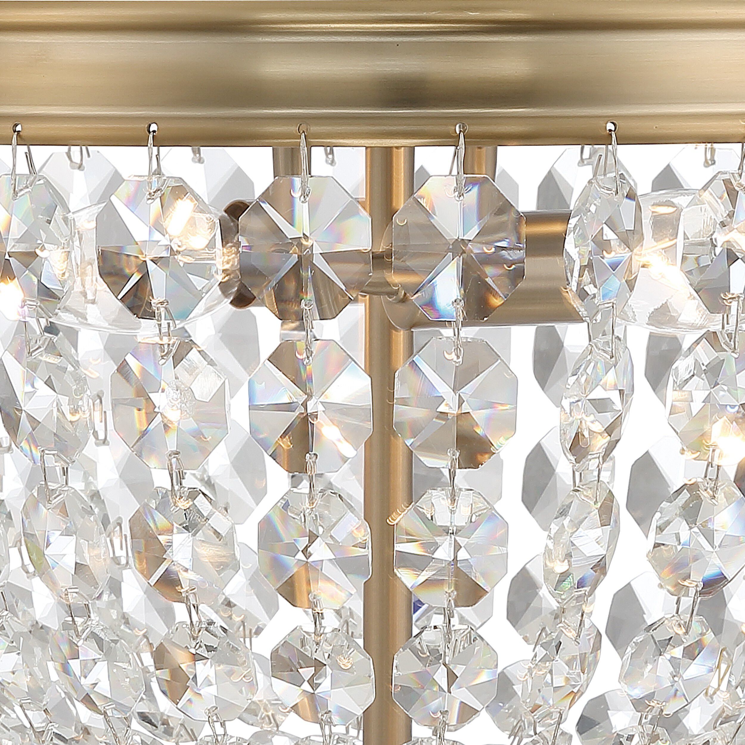 Nola 2 Light 11.5 inch Vibrant Gold Flush Ceiling Light