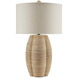 Karnak 30.5 inch 150 watt Natural and Satin Black Table Lamp Portable Light, Barry Goralnick Collection