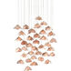 Catrice 36 Light 39 inch Silver/Contemporary Silver Leaf/Natural Shell Multi-Drop Pendant Ceiling Light