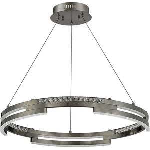 Satern LED 30 inch Black Stainless Pendant Ceiling Light