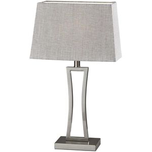 Adesso Camila 24 inch 100.00 watt Brushed Steel Table Lamp Portable Light, Set of 2, Simplee Adesso SL1151-22 - Open Box